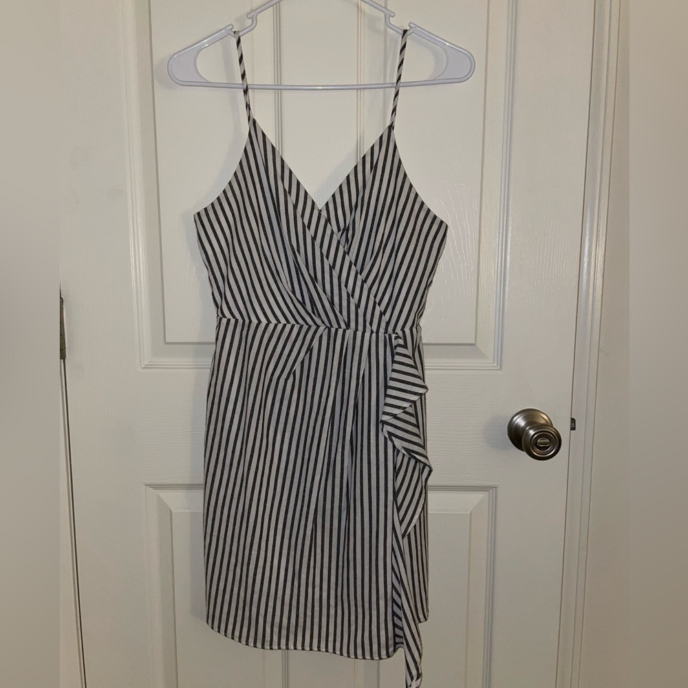 Sienna Sky blue and white striped dresss